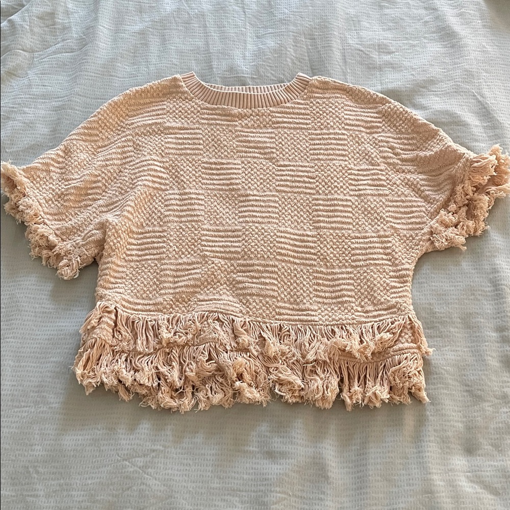 Zara Woman Beige Textured Sweater